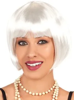 20er Jahre Perücke Weiß