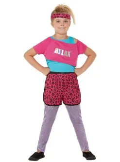 80er Jahre Aerobic Kostüm Für Mädchen