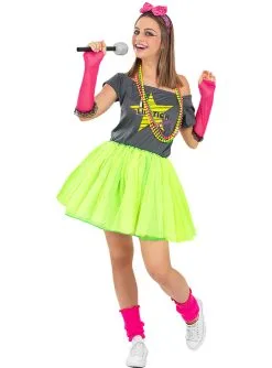 80er Jahre Pop Kostüm Für Damen In Großer Größe