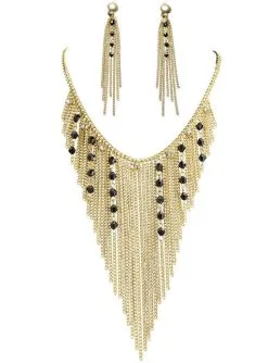 Ägyptische Göttin Ohrringe Und Kette Für Damen