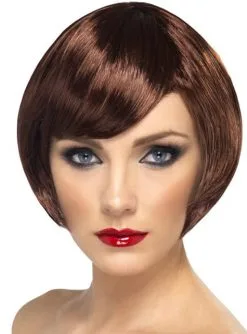 Bob Perücke Kastanienbraun Mit Pony