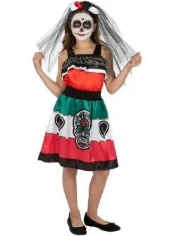 Dia De Los Muertos Kostüm Für Mädchen -Kulturen & Traditionen Verkäufe catrina kostum fur madchen 2