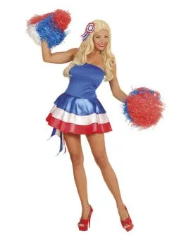 Frankreich Cheerleader Kleid Für Damen