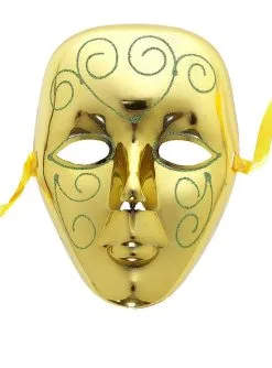 Goldmaske Mit Grünem Glitzer