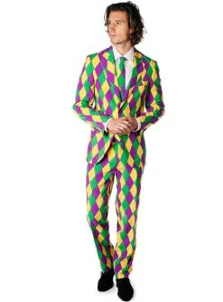 "Harleking" Mardi Grass Anzug - Opposuits