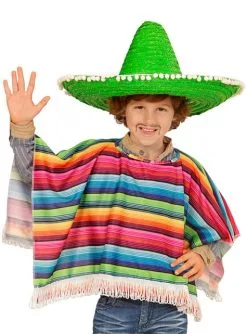 Mexikanischer Poncho Mehrfarbig Für Jungen