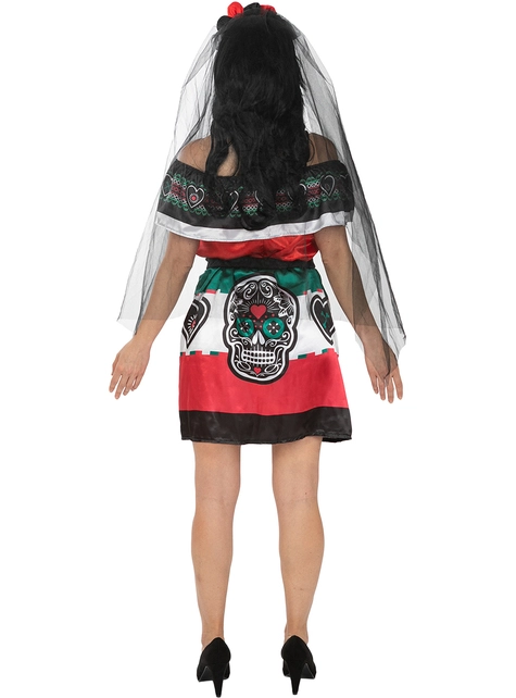Mexikanisches Dia De Los Muertos Kostüm Für Damen 5 Mexikanisches Dia De Los Muertos Kostüm Für Damen – Bild 5