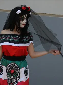 Mexikanisches Dia De Los Muertos Kostüm Für Damen 12 Mexikanisches Dia De Los Muertos Kostüm Für Damen -Kulturen & Traditionen Verkäufe mexikanisches catrina kostum fur damen 5