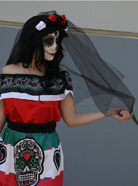 Mexikanisches Dia De Los Muertos Kostüm Für Damen 6 Mexikanisches Dia De Los Muertos Kostüm Für Damen – Bild 6