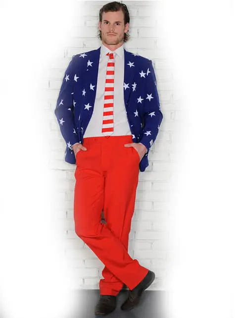 "Stars And Stripes" USA Flagge Anzug - Opposuits 3 "Stars And Stripes" USA Flagge Anzug - Opposuits – Bild 3