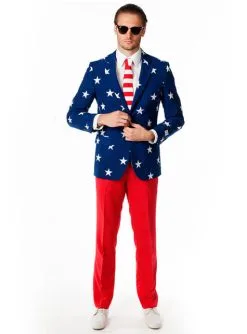 "Stars And Stripes" USA Flagge Anzug - Opposuits