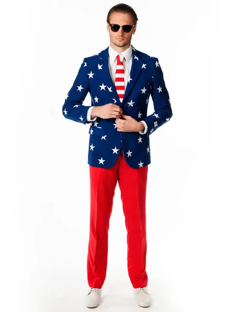 "Stars And Stripes" USA Flagge Anzug - Opposuits 1 "Stars And Stripes" USA Flagge Anzug - Opposuits