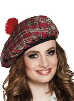 Rote Schottenmütze Für Erwachsene