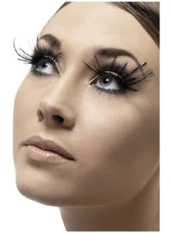 Schwarze Wimpern Mit Federn