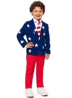 "Stars And Stripes" USA Flagge Anzug Für Jungen - Opposuits