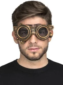Steampunk Brille Gold Für Erwachsene