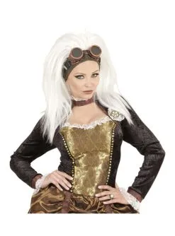 Titelseite -Kulturen & Traditionen Verkäufe weie steampunk perucke mit brille fur damen 1