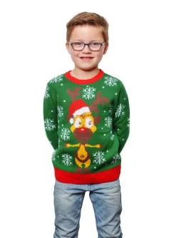 Weihnachtspullover Grün Für Kinder